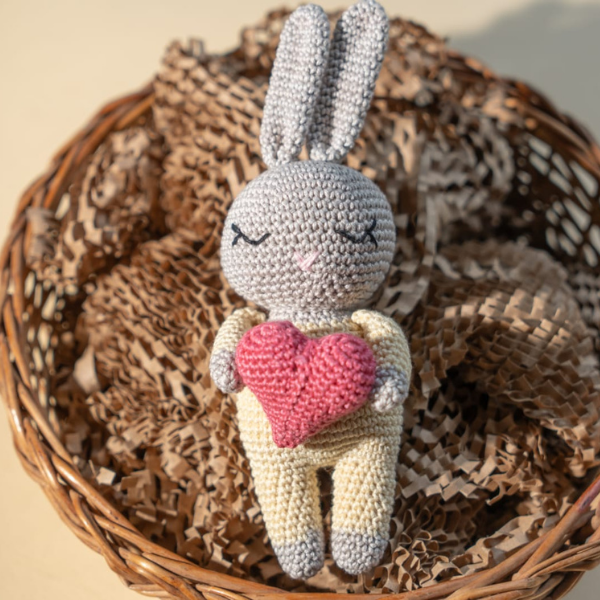 Crochet Bunny with Heart