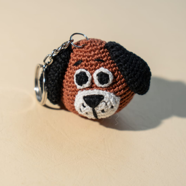 Crochet Dog Keychain