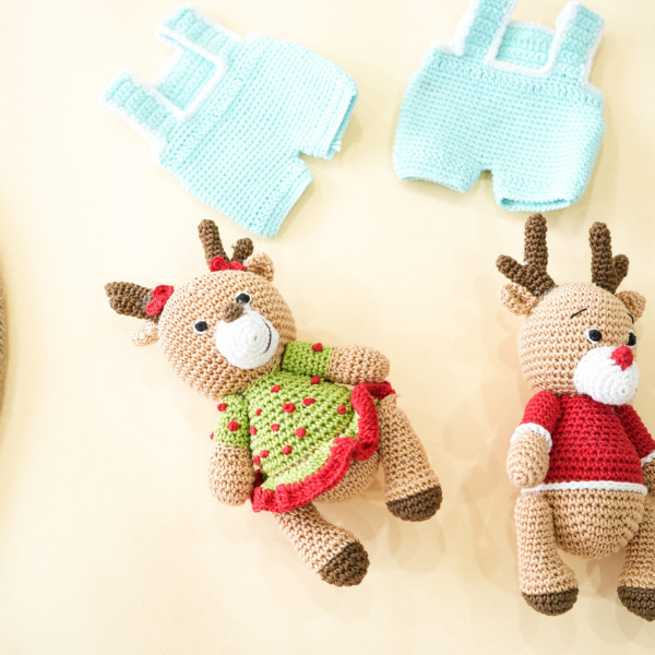 Crochet Reindeer Set