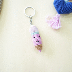 Crochet Pencil Keychain