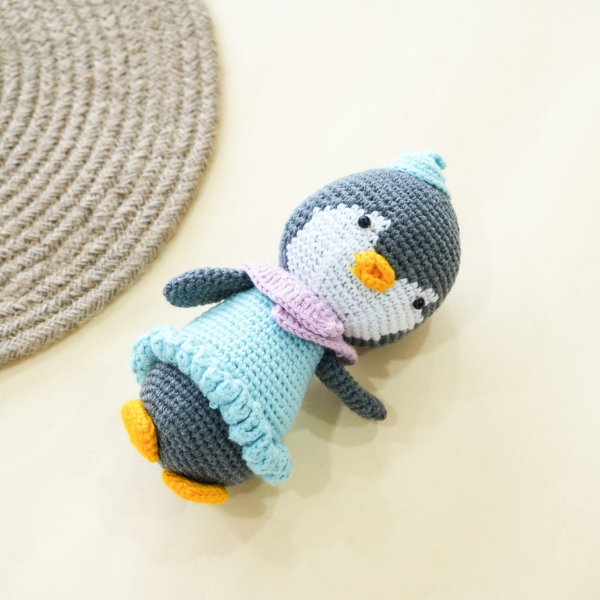 Crochet Penguin Figurine