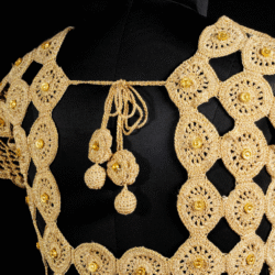 Golden Radiance Crochet Blouse - Image 3
