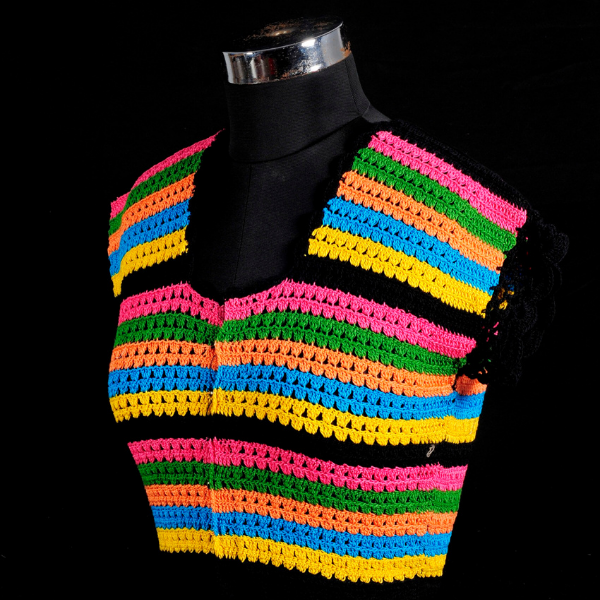 Fiesta Stripes Crochet Blouse