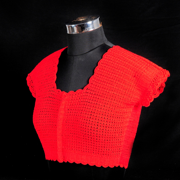 Scarlet Charm Crochet Blouse