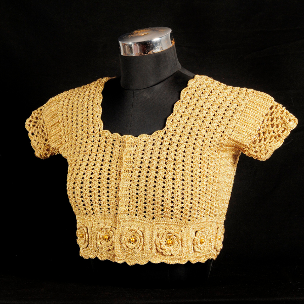 Golden Garden Crochet Blouse