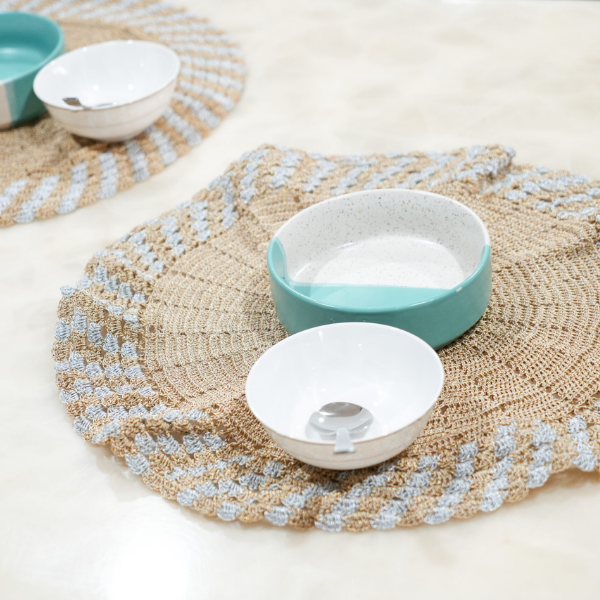 Round Crochet Dinning Table Mat Set of 6