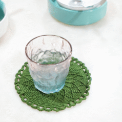 Crochet Tea Coffee Coaster Set of 6 - Image 3