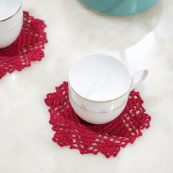 Crochet Tea Coffee Coaster Set of 6 - Image 5