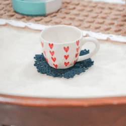 Crochet Tea Coffee Coaster Set of 6 - Image 2