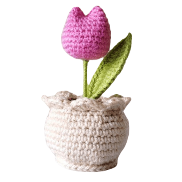 Crochet Tulip in Pot