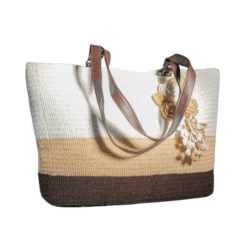 Crochet Neutral Tones Bag - Image 2