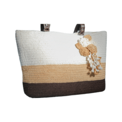 Crochet Neutral Tones Bag - Image 3
