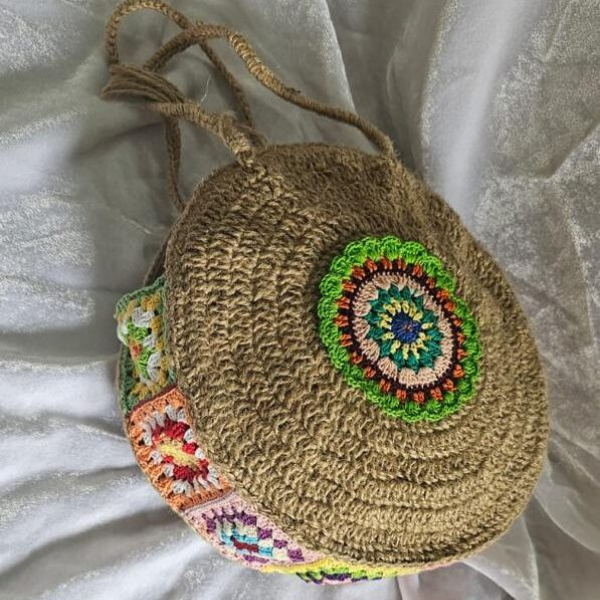 Boho Chic Round Crochet Bag