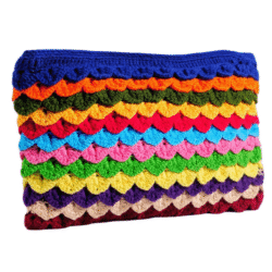 Multicolor Crochet Rainbow Clutch - Image 2