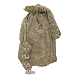Golden Crochet Batwa with Pearl Embellishments - Image 2