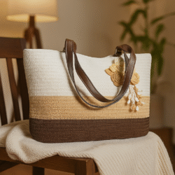 Crochet Neutral Tones Bag