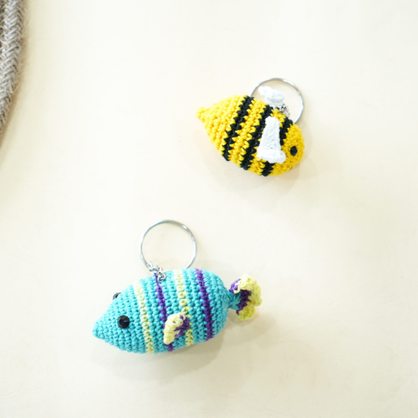 Crochet Fish Keychain