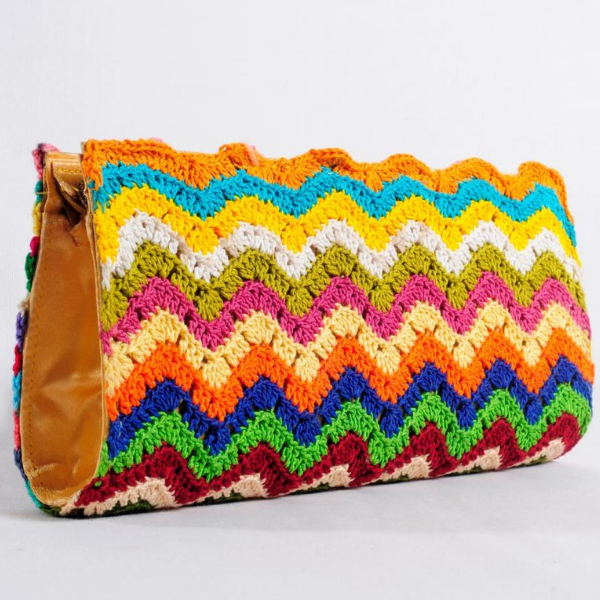 Vibrant Multicolor Crochet Tote Bag