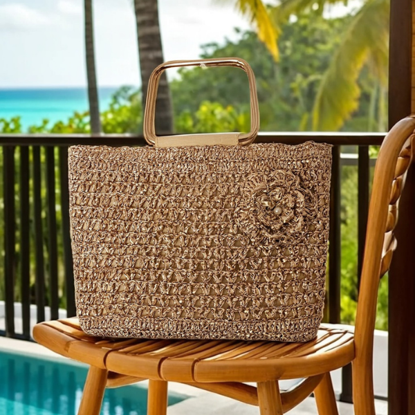 Seaside Bloom Crochet Handbag