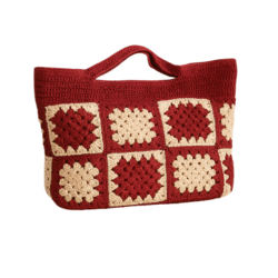 Vintage Patch Crochet Handbag - Image 2
