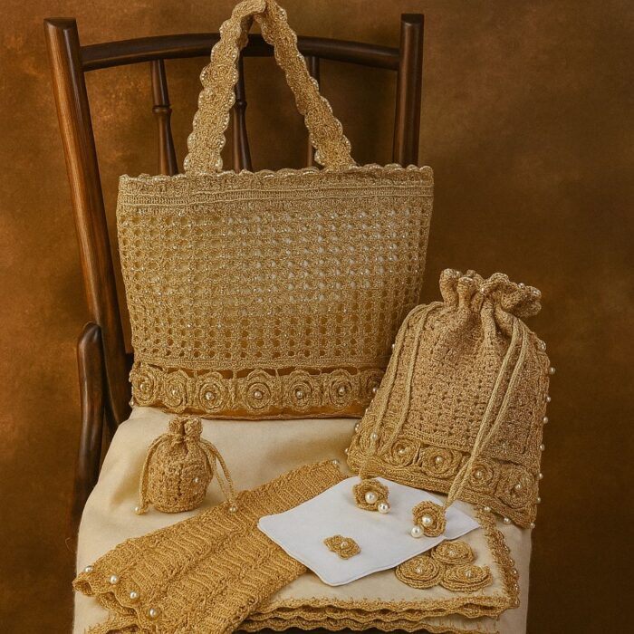 Regal Sparkle Jain Samayik Crochet Set
