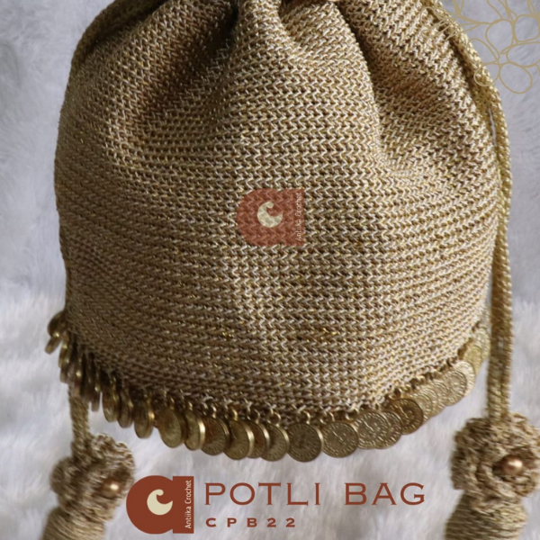 Golden Coin Charm Potli