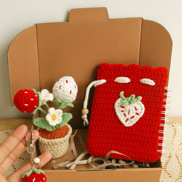 Strawberry Dreams Crochet Corporate Gift Hamper